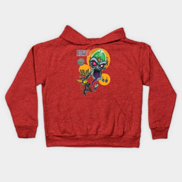 Ratchet and Clank 3 Alt Art Kids Hoodie by BrokenGrin